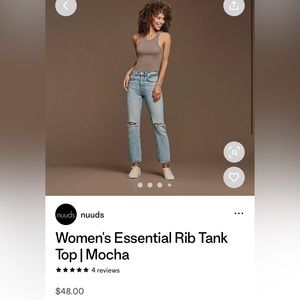 NUUDS essential rib tank top